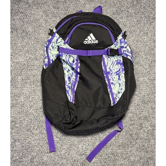 Adidas Backpack Bat Equipment Bag Pockets Softball Women’s Black Purple One Size - Picture 1 of 8